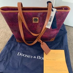 NWT Dooney & Bourke Snakeskin Charleston Shopper